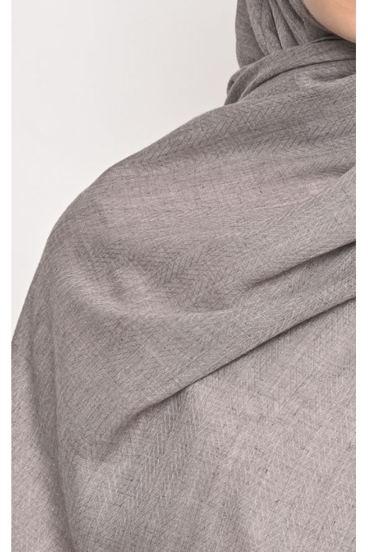 Pasmina Voal Zaffron Jahit Tepi Grey